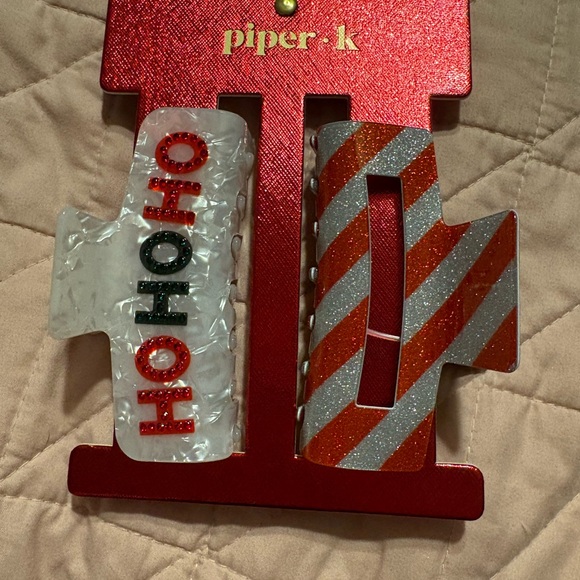 Piper K Accessories - Piper K viral TikTok “ HO-HO-HO “ hair clips. Christmas Holiday hair accessories
